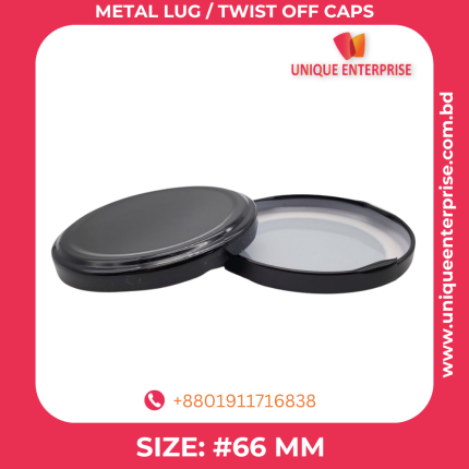 a black 66mm metal lug cap